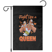 Multiple Sclerosis Awareness Garden Flag Orange Ribbon Fight MS Like A Queen - Wonder Print Shop