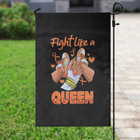 Multiple Sclerosis Awareness Garden Flag Orange Ribbon Fight MS Like A Queen - Wonder Print Shop