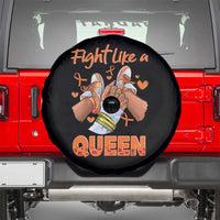 Multiple Sclerosis Awareness Spare Tire Cover Orange Ribbon Fight MS Like A Queen