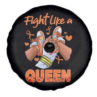 Multiple Sclerosis Awareness Spare Tire Cover Orange Ribbon Fight MS Like A Queen