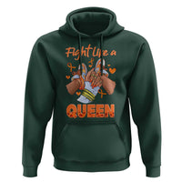 Multiple Sclerosis Awareness Hoodie Orange Ribbon Fight MS Like A Queen