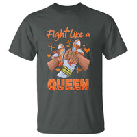 Multiple Sclerosis Awareness T Shirt Orange Ribbon Fight MS Like A Queen
