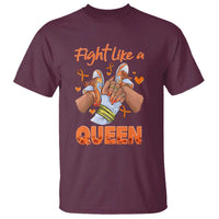 Multiple Sclerosis Awareness T Shirt Orange Ribbon Fight MS Like A Queen