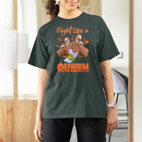 Multiple Sclerosis Awareness T Shirt For Women Orange Ribbon Fight MS Like A Queen