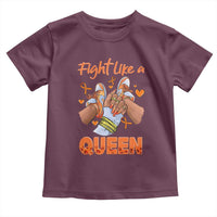 Multiple Sclerosis Awareness Toddler T Shirt Orange Ribbon Fight MS Like A Queen