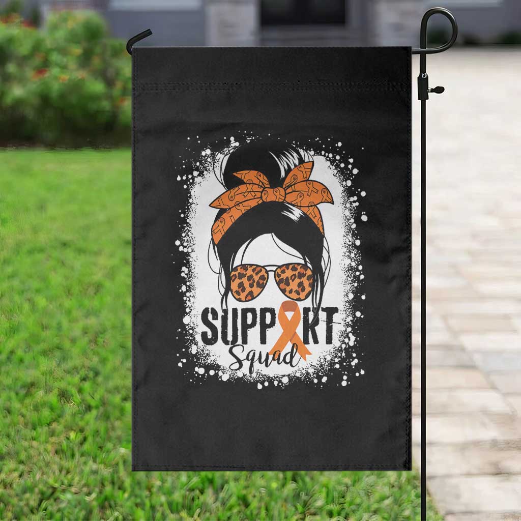 Multiple Sclerosis Awareness Garden Flag Orange Ribbon Support Squad Messy Bun - Wonder Print Shop
