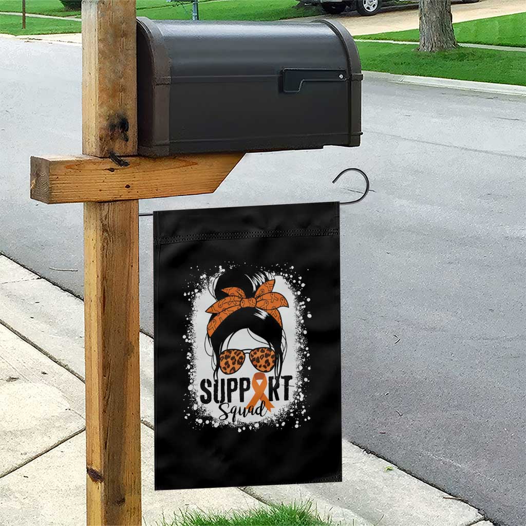 Multiple Sclerosis Awareness Garden Flag Orange Ribbon Support Squad Messy Bun - Wonder Print Shop