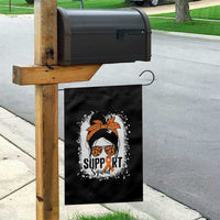 Multiple Sclerosis Awareness Garden Flag Orange Ribbon Support Squad Messy Bun - Wonder Print Shop