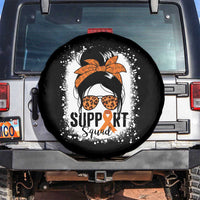 Multiple Sclerosis Awareness Spare Tire Cover Orange Ribbon Support Squad Messy Bun