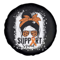 Multiple Sclerosis Awareness Spare Tire Cover Orange Ribbon Support Squad Messy Bun
