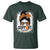 Multiple Sclerosis Awareness T Shirt Orange Ribbon Support Squad Messy Bun