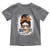 Multiple Sclerosis Awareness Toddler T Shirt Orange Ribbon Support Squad Messy Bun