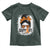 Multiple Sclerosis Awareness Toddler T Shirt Orange Ribbon Support Squad Messy Bun