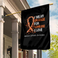 Multiple Sclerosis Awareness Garden Flag Orange Ribbon Wear Orange For Someone I Love - Wonder Print Shop