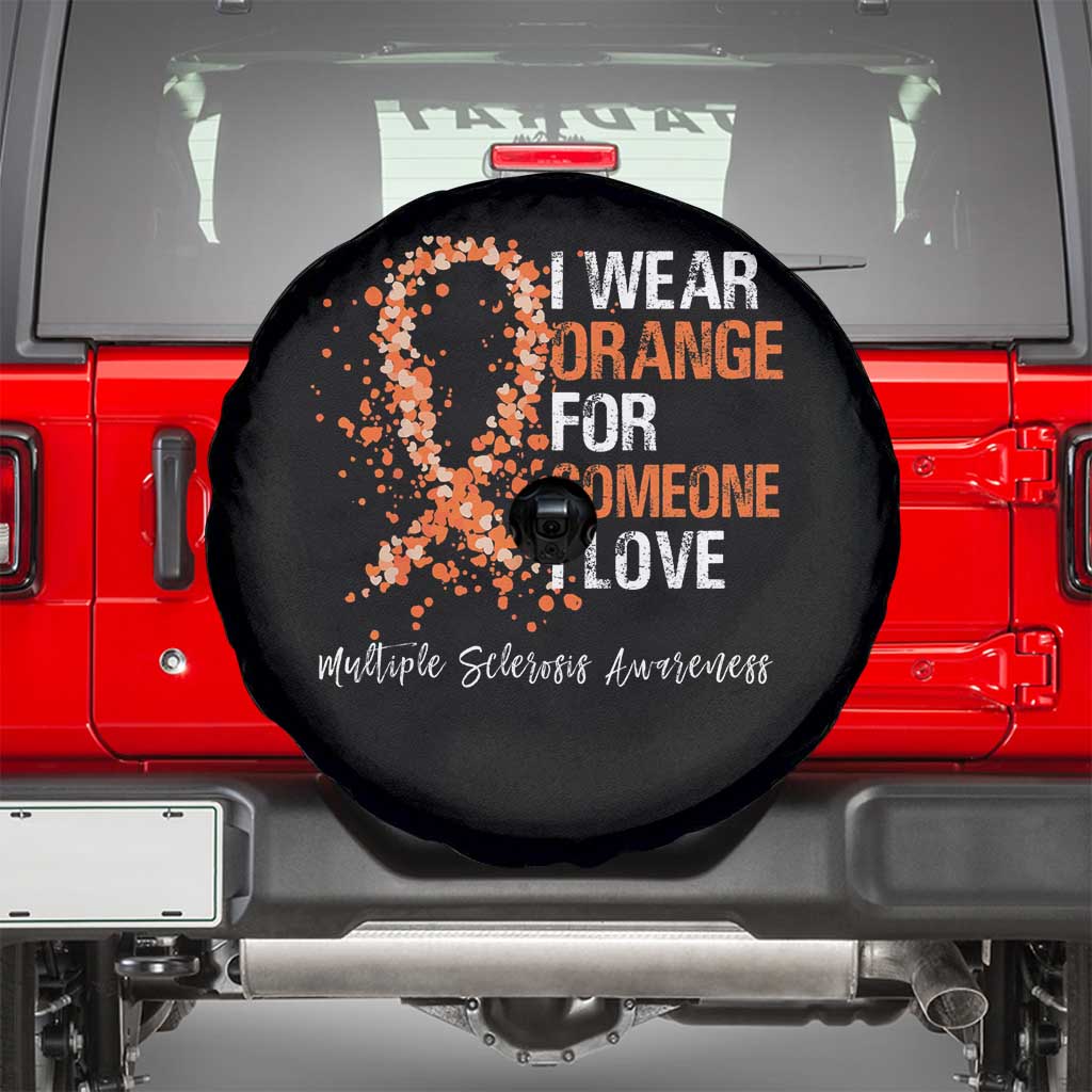 Multiple Sclerosis Awareness Spare Tire Cover Orange Ribbon Wear Orange For Someone I Love