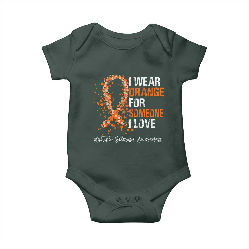 Multiple Sclerosis Awareness Baby Onesie Orange Ribbon Wear Orange For Someone I Love
