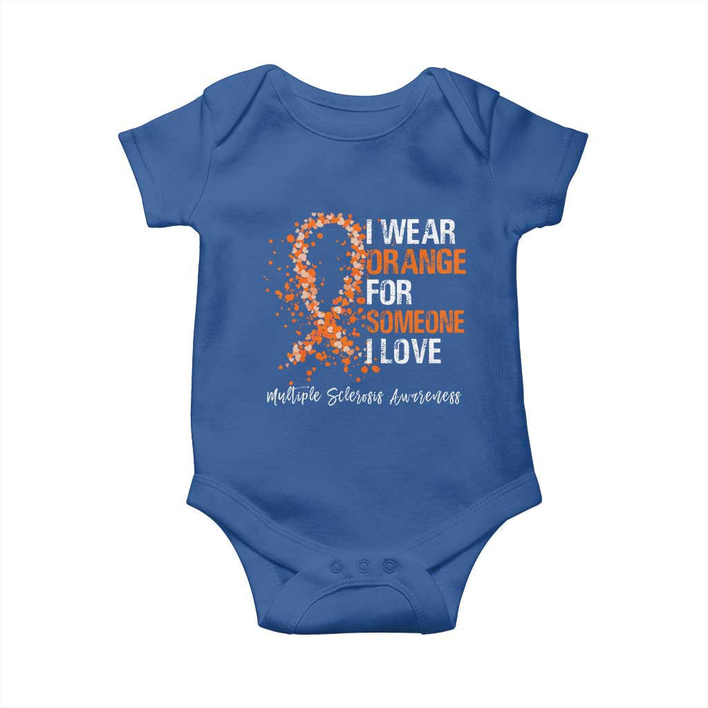 Multiple Sclerosis Awareness Baby Onesie Orange Ribbon Wear Orange For Someone I Love