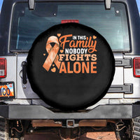 Multiple Sclerosis Awareness Spare Tire Cover Orange Ribbon In This Family Nobody Fights Alone