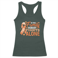 Multiple Sclerosis Awareness Racerback Tank Top Orange Ribbon In This Family Nobody Fights Alone