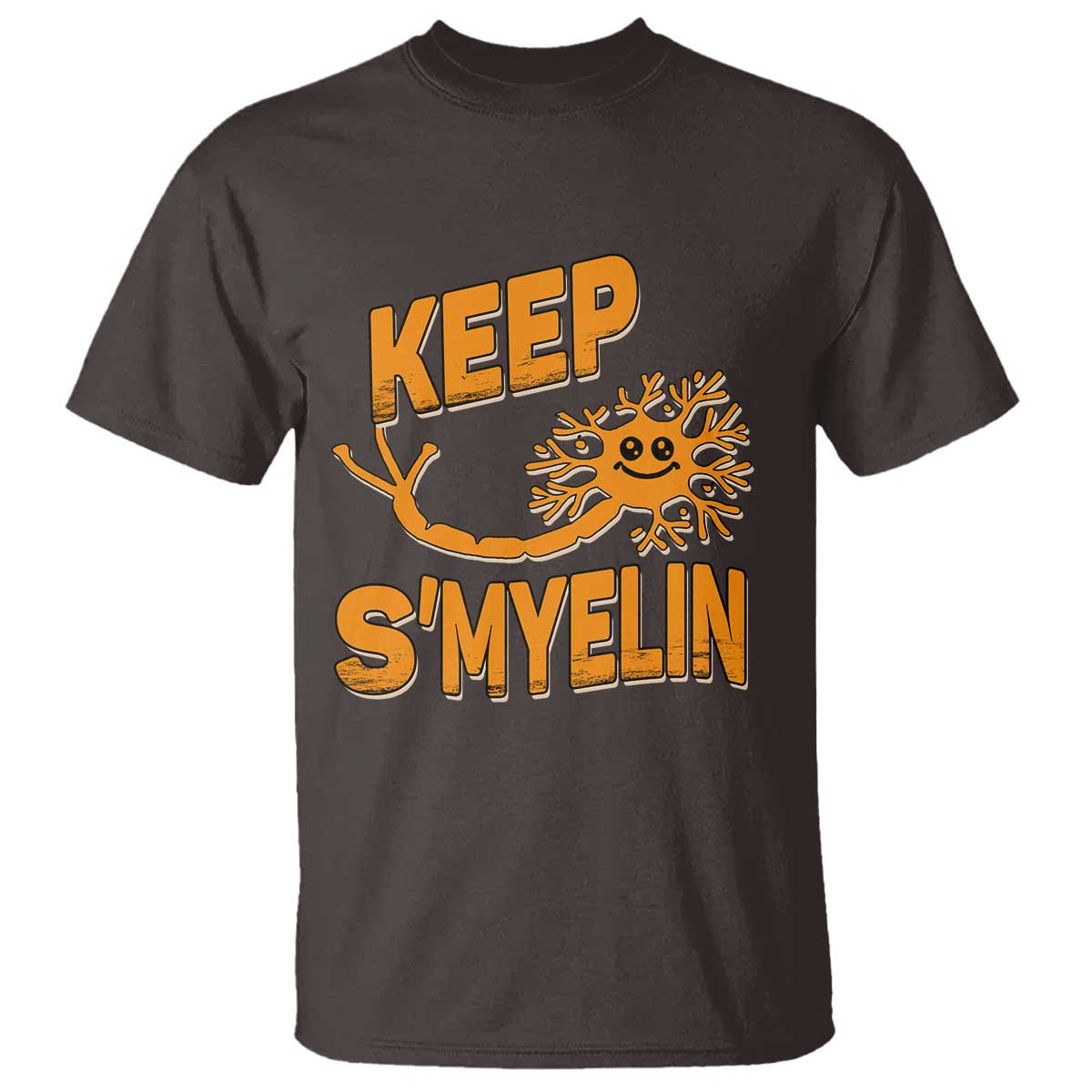 Multiple Sclerosis Awareness T Shirt Orange Ribbon Keep S'Myelin MS Warrior