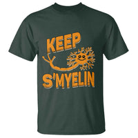 Multiple Sclerosis Awareness T Shirt Orange Ribbon Keep S'Myelin MS Warrior