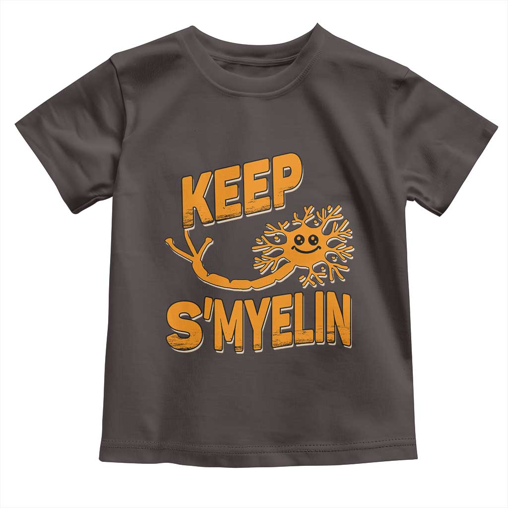 Multiple Sclerosis Awareness Toddler T Shirt Orange Ribbon Keep S'Myelin MS Warrior
