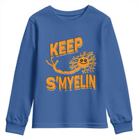 Multiple Sclerosis Awareness Youth Sweatshirt Orange Ribbon Keep S'Myelin MS Warrior