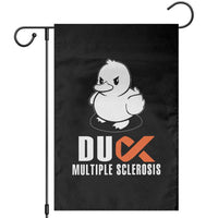 Duck Multiple Sclerosis Awareness Garden Flag Orange Ribbon MS Support Squad - Wonder Print Shop