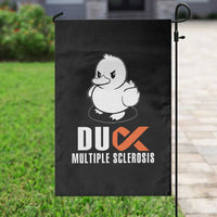 Duck Multiple Sclerosis Awareness Garden Flag Orange Ribbon MS Support Squad - Wonder Print Shop