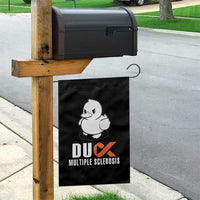 Duck Multiple Sclerosis Awareness Garden Flag Orange Ribbon MS Support Squad - Wonder Print Shop