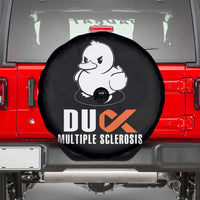 Duck Multiple Sclerosis Awareness Spare Tire Cover Orange Ribbon MS Support Squad