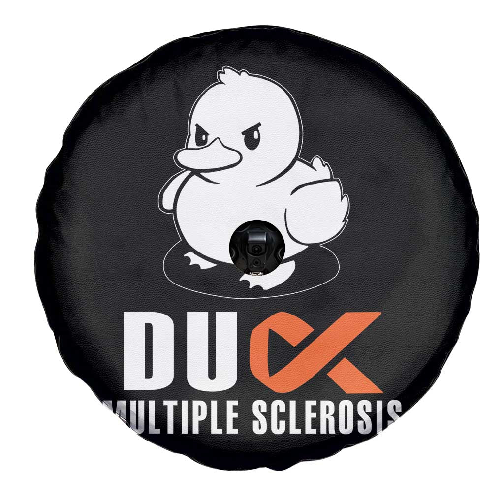 Duck Multiple Sclerosis Awareness Spare Tire Cover Orange Ribbon MS Support Squad