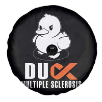 Duck Multiple Sclerosis Awareness Spare Tire Cover Orange Ribbon MS Support Squad