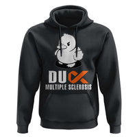 Duck Multiple Sclerosis Awareness Hoodie Orange Ribbon MS Support Squad