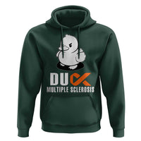 Duck Multiple Sclerosis Awareness Hoodie Orange Ribbon MS Support Squad