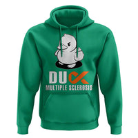 Duck Multiple Sclerosis Awareness Hoodie Orange Ribbon MS Support Squad