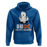 Duck Multiple Sclerosis Awareness Hoodie Orange Ribbon MS Support Squad