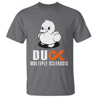 Duck Multiple Sclerosis Awareness T Shirt Orange Ribbon MS Support Squad