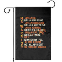 Multiple Sclerosis Awareness Garden Flag Fight MS Orange Ribbon - Wonder Print Shop