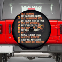 Multiple Sclerosis Awareness Spare Tire Cover Fight MS Orange Ribbon