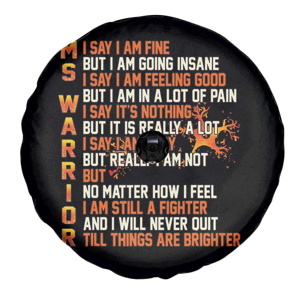 Multiple Sclerosis Awareness Spare Tire Cover Fight MS Orange Ribbon