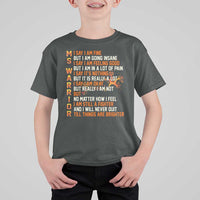 Multiple Sclerosis Awareness T Shirt For Kid Fight MS Orange Ribbon