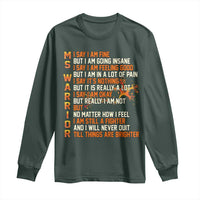 Multiple Sclerosis Awareness Long Sleeve Shirt Fight MS Orange Ribbon