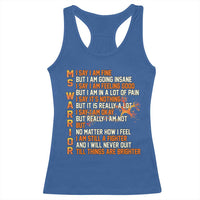 Multiple Sclerosis Awareness Racerback Tank Top Fight MS Orange Ribbon