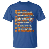 Multiple Sclerosis Awareness T Shirt Fight MS Orange Ribbon