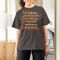 Multiple Sclerosis Awareness T Shirt For Women Fight MS Orange Ribbon