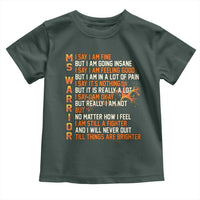 Multiple Sclerosis Awareness Toddler T Shirt Fight MS Orange Ribbon