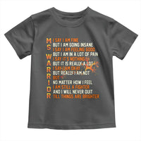 Multiple Sclerosis Awareness Toddler T Shirt Fight MS Orange Ribbon