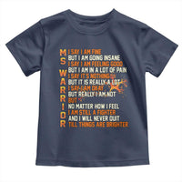 Multiple Sclerosis Awareness Toddler T Shirt Fight MS Orange Ribbon