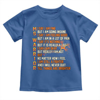 Multiple Sclerosis Awareness Toddler T Shirt Fight MS Orange Ribbon